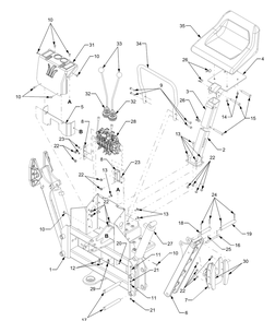 Part Location Diagram of 911-1727 MTD Pin, Stablizer Pad